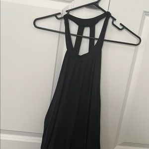 Open back black dress